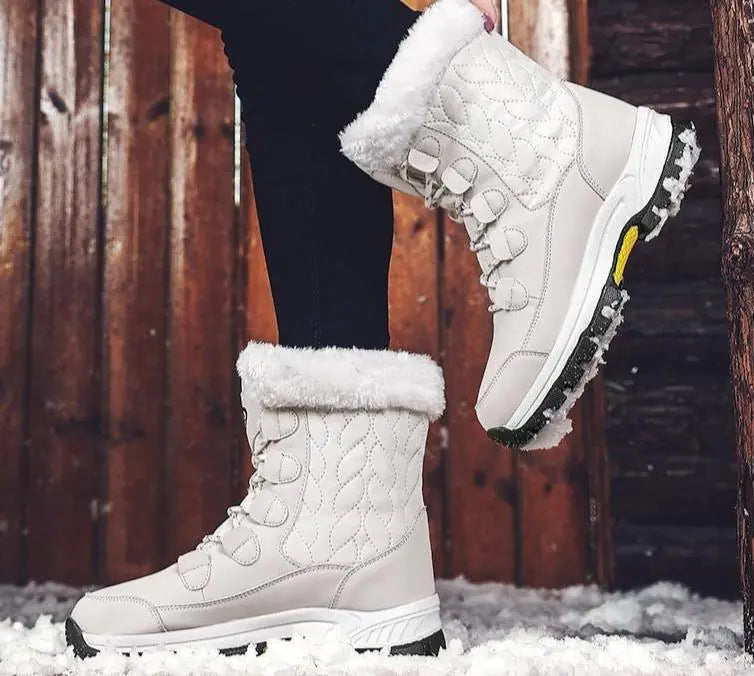 Women's Waterproof High-Top Thick Bottom Winter Boots