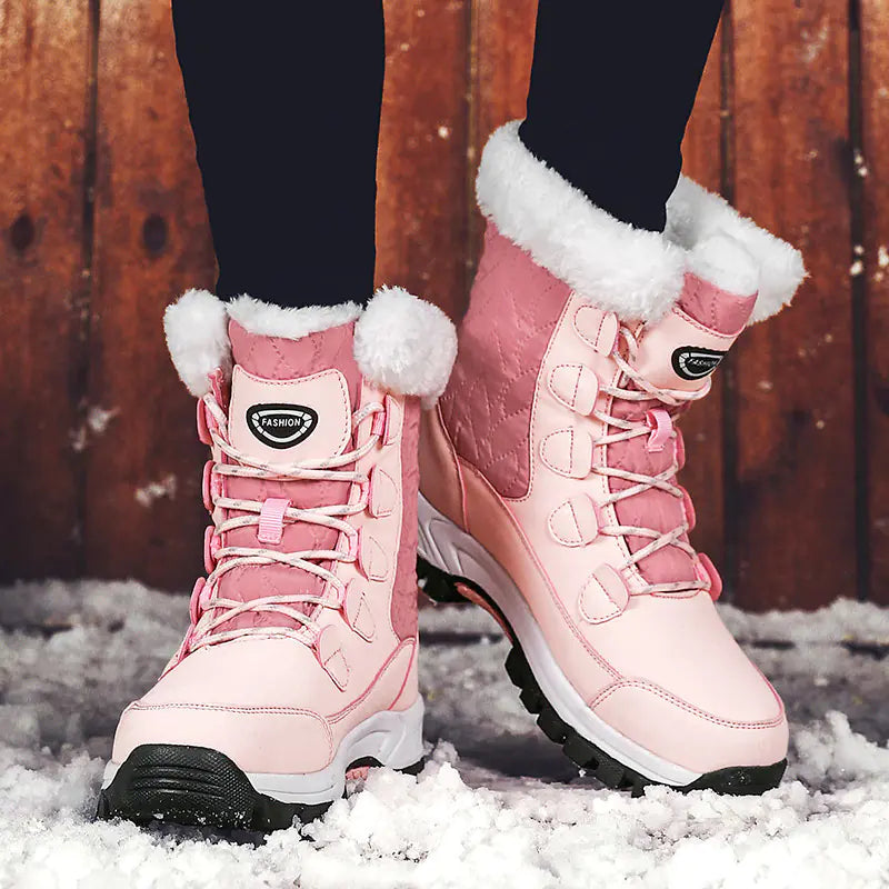 Women's Waterproof High-Top Thick Bottom Winter Boots